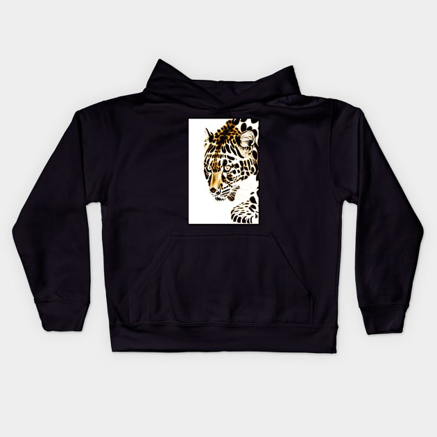 amur leopard beastly Kids Hoodie by MoonAir